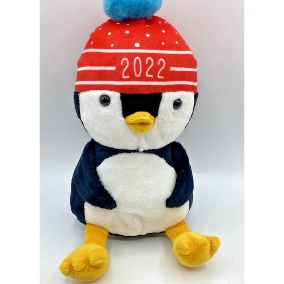 Hallmark Penguin Plush 2022 Stuffed Animal 11" Christmas Winter Toy Holiday - Picture 3 of 10
